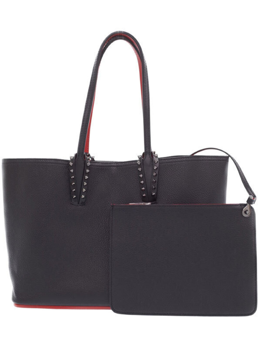 Christian Louboutin Cabata Tote Bag Leather Black Red